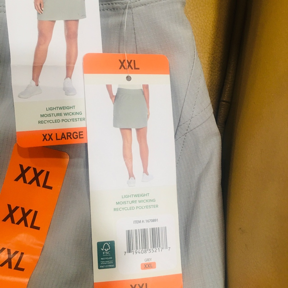 Women’s NWT Orvis textured lightweight, active skort, grey size xxl - Picture 2 of 5